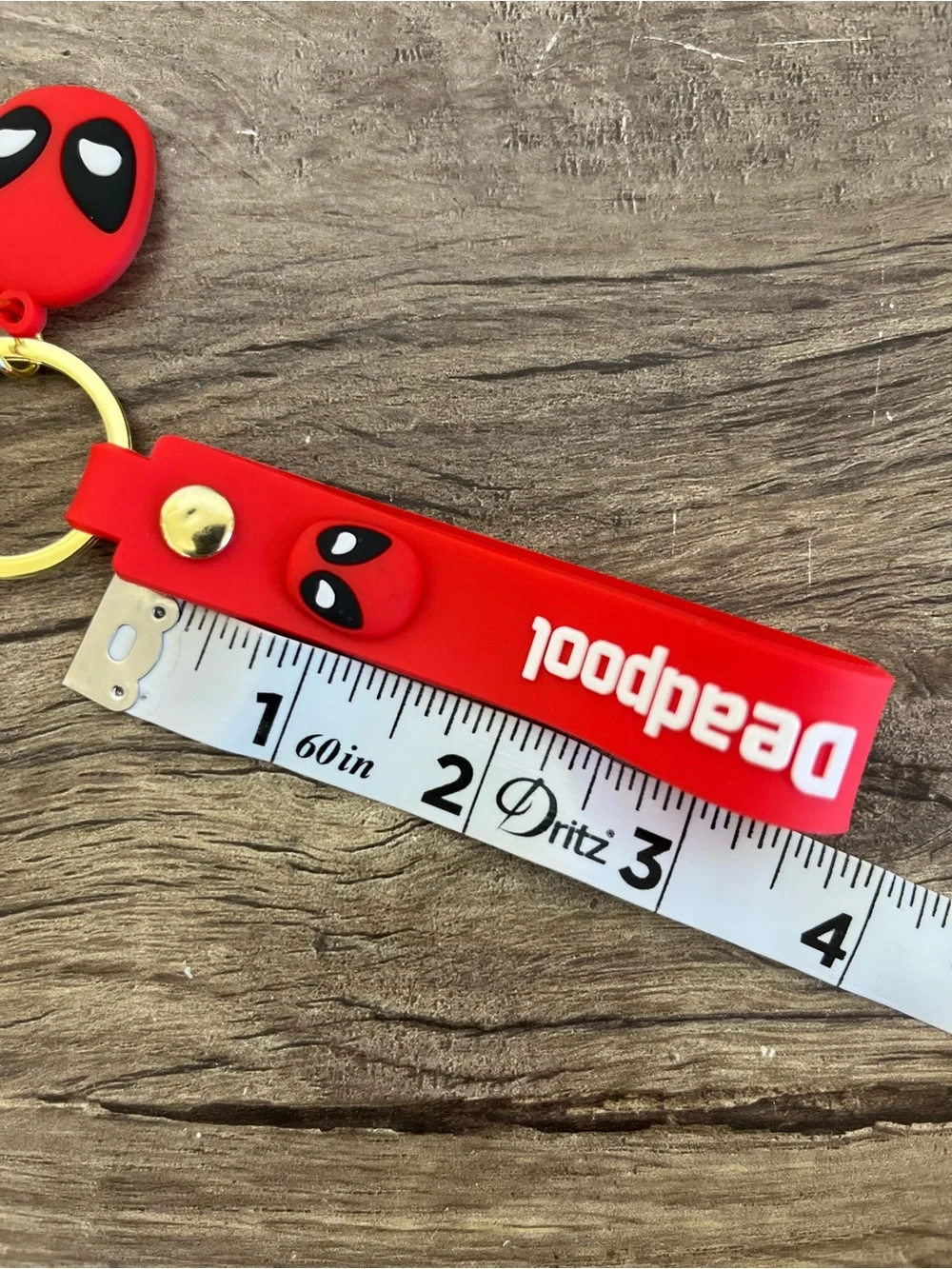 Red Deadpool  Silicone Key & Card Holder Charm
